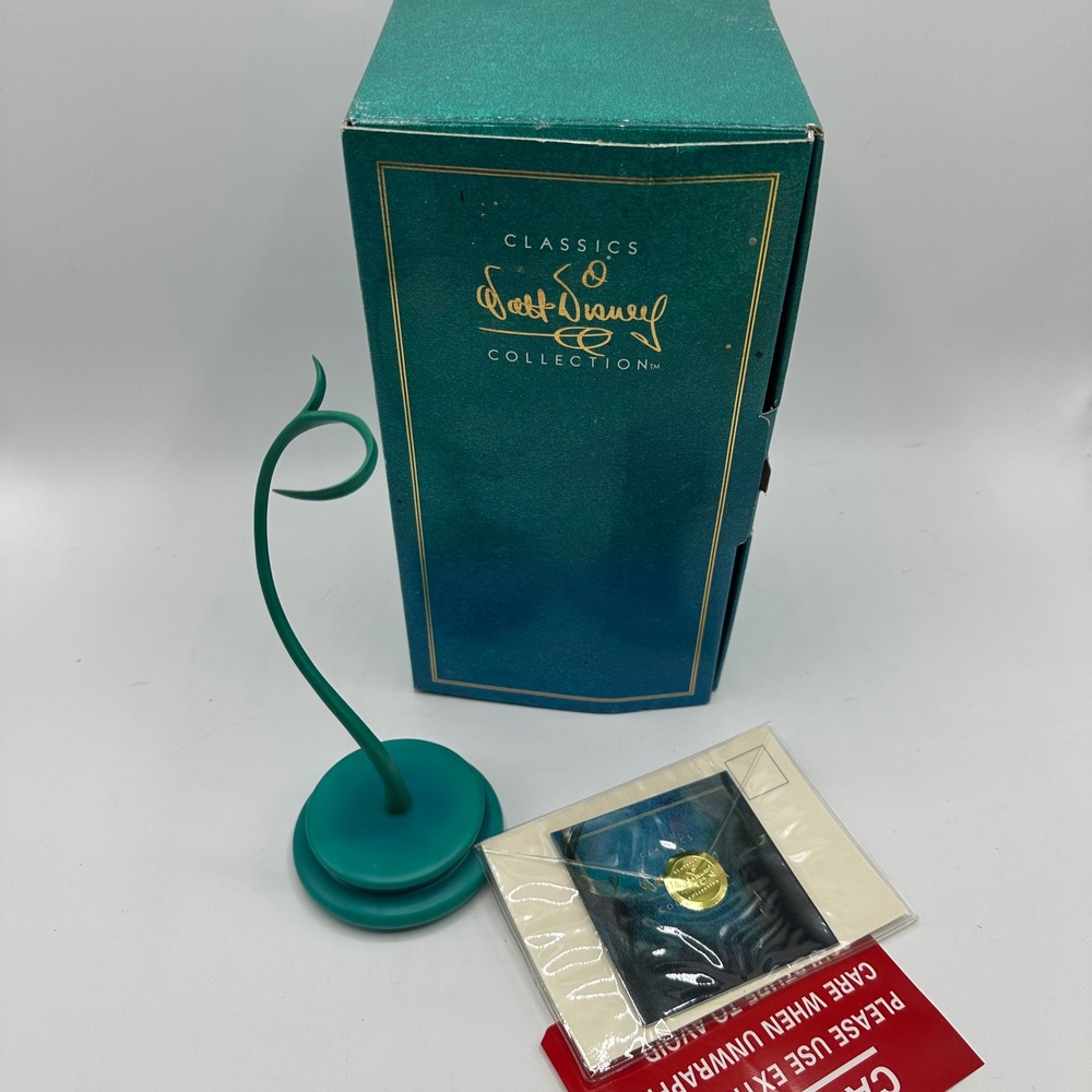 Disney WDCC Peter Pan Tinker Bell Ornament Stand Teal Green with Box COA